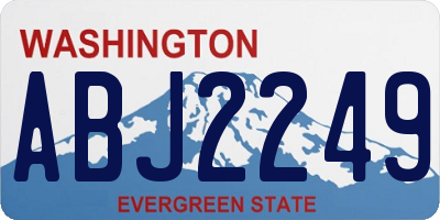 WA license plate ABJ2249
