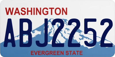 WA license plate ABJ2252
