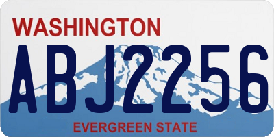 WA license plate ABJ2256