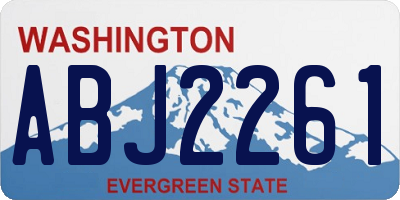 WA license plate ABJ2261