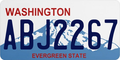 WA license plate ABJ2267