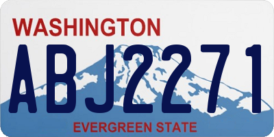 WA license plate ABJ2271