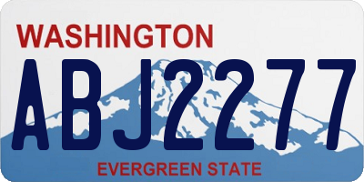 WA license plate ABJ2277