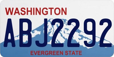WA license plate ABJ2292