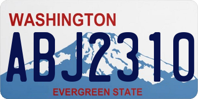WA license plate ABJ2310