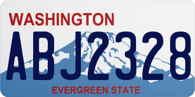 WA license plate ABJ2328
