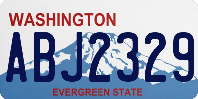 WA license plate ABJ2329