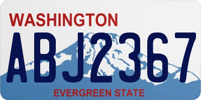 WA license plate ABJ2367