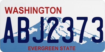 WA license plate ABJ2373