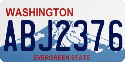 WA license plate ABJ2376