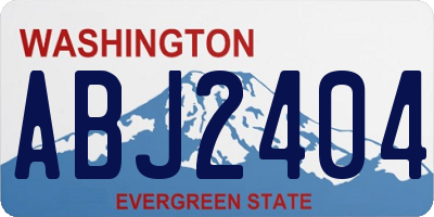 WA license plate ABJ2404