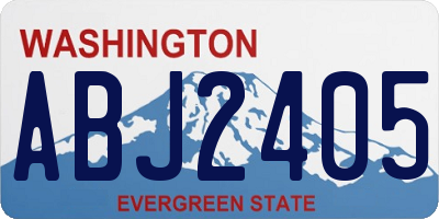 WA license plate ABJ2405