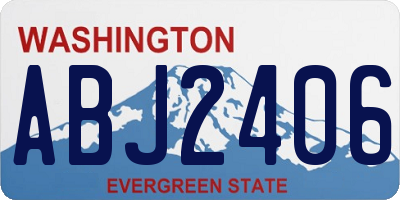 WA license plate ABJ2406