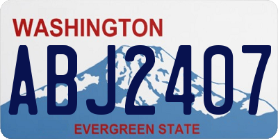 WA license plate ABJ2407