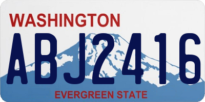 WA license plate ABJ2416