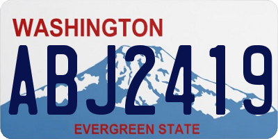 WA license plate ABJ2419