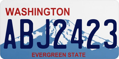 WA license plate ABJ2423