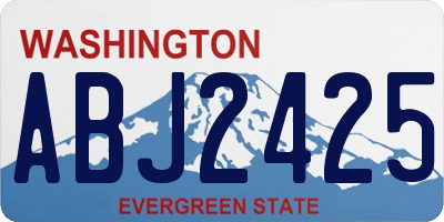 WA license plate ABJ2425