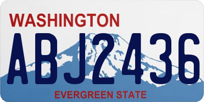 WA license plate ABJ2436