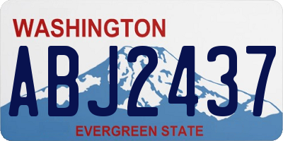 WA license plate ABJ2437