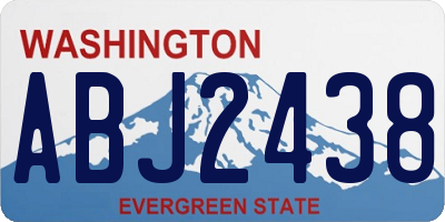 WA license plate ABJ2438