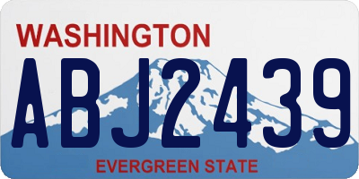 WA license plate ABJ2439