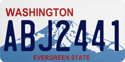 WA license plate ABJ2441