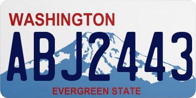 WA license plate ABJ2443