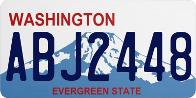 WA license plate ABJ2448