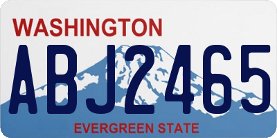 WA license plate ABJ2465