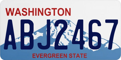 WA license plate ABJ2467