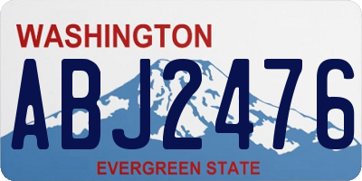 WA license plate ABJ2476