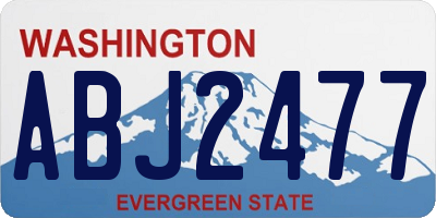 WA license plate ABJ2477