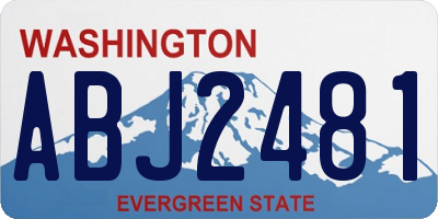 WA license plate ABJ2481