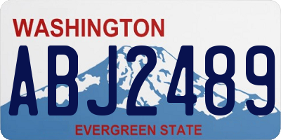 WA license plate ABJ2489