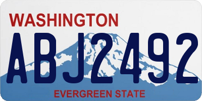 WA license plate ABJ2492