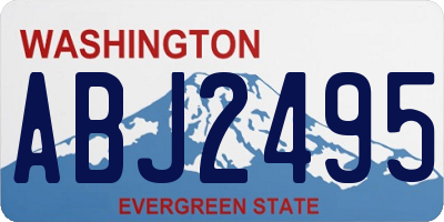 WA license plate ABJ2495
