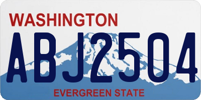 WA license plate ABJ2504