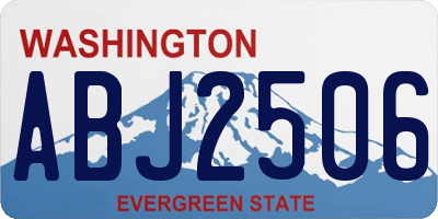 WA license plate ABJ2506