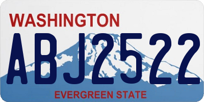 WA license plate ABJ2522