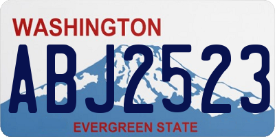 WA license plate ABJ2523