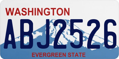 WA license plate ABJ2526