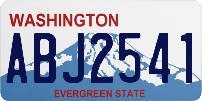 WA license plate ABJ2541