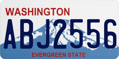 WA license plate ABJ2556
