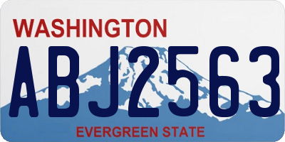 WA license plate ABJ2563