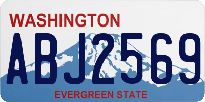 WA license plate ABJ2569