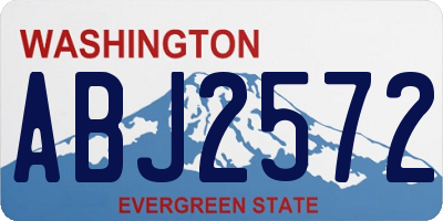 WA license plate ABJ2572