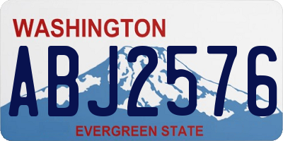 WA license plate ABJ2576
