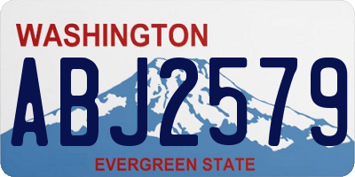 WA license plate ABJ2579