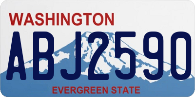 WA license plate ABJ2590
